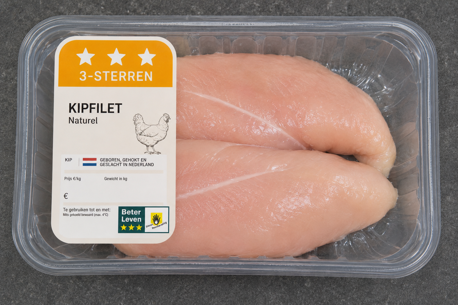 Sterren en keurmerken op verpakkingen van dierlijke producten